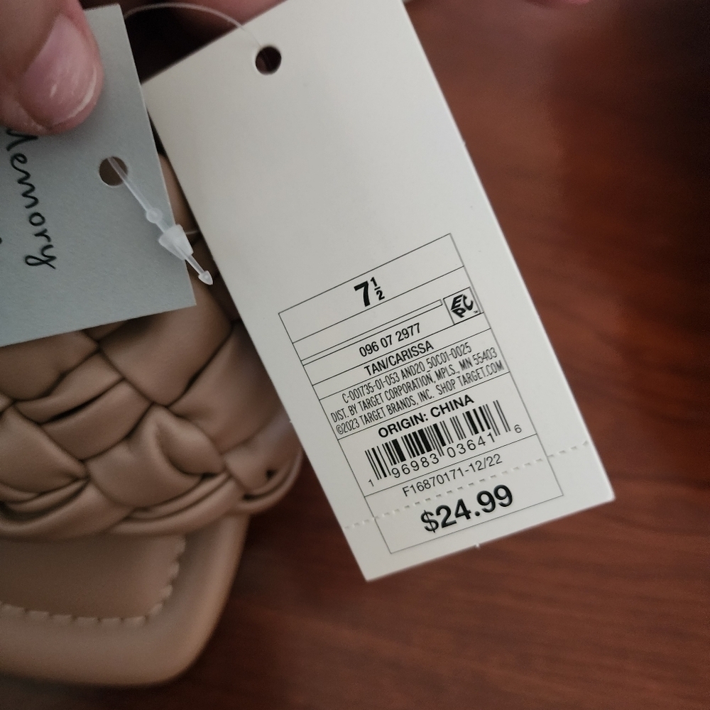 AA - a new day Carrissa Sandals (Memory Foam) Tan 7.5 - Picture 2 of 8